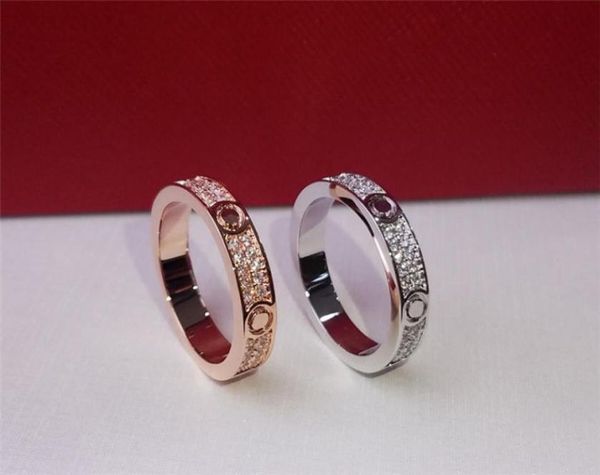 

luxury designer jewelry womens and mens fashion designer rings classic diamond love ring luxurys golden silver color4945593
