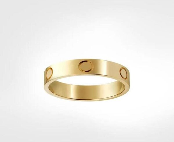 

4mm 5mm titanium steel silver love ring men and women rose gold jewelry for lovers couple rings gift size 5113431725