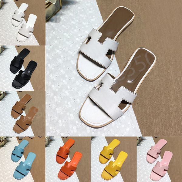 

designer sandals for women luxury beach sandal genuine leather slippers classical slides womens flat slide crocodile skin slide ladies shoes, Black