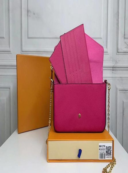 

classic new wallets with box womens wallet 2021 handbag purse lady shoulder crossbody card holder passport women purses coin po2589401, Red;black