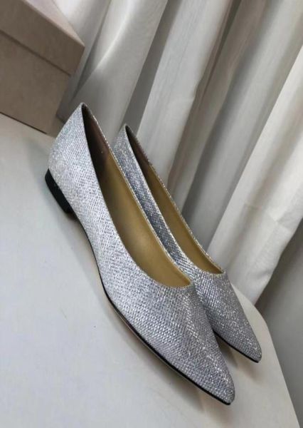 

stylishbox t21061306 40 blacksilvergreygold glitter flats shoes calf skin genuine leather exy pointed claasic shiny ballerina9359398, Black