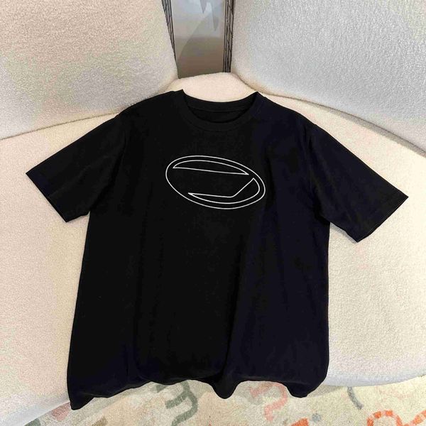 

designer luxury brand diesels t-shirt spring summer new small market minimalist letter short sleeve stereoscopic pure cotton round neck coup, White