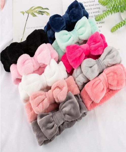 

cute coral fleece soft headband cross kont hairband elastic hair band for women girls wash face tu with lcd display titanium p7184460