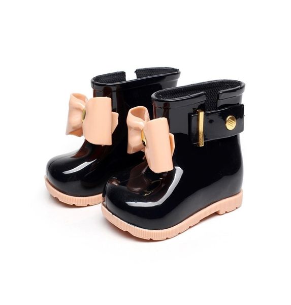 

children rain boots kids girl fashion butterflyknot baby girls classic pvc autumn for boys rubber ankle shoes 1 2 3 4 5 6 year ol9349319, Black