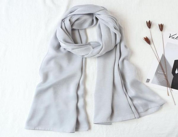 

one piece solid plain malaysia high satin silk hijabs shinny hijab scarf islam shawl head wraps soft silk long muslim hijab5965146, Blue;gray