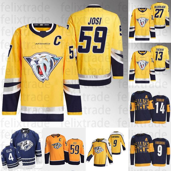 

2023 reverse retro jersey roman josi nashville juuse saros mark borowiecki ryan mcdonagh filip forsberg tanner jeannot thomas novak mark jan, Black;red