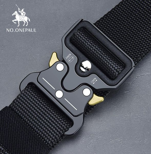 

nylon tactical belt military men039s training metal multifunctional buckle outdoor battle sports alloy 2204111106385, Black;brown