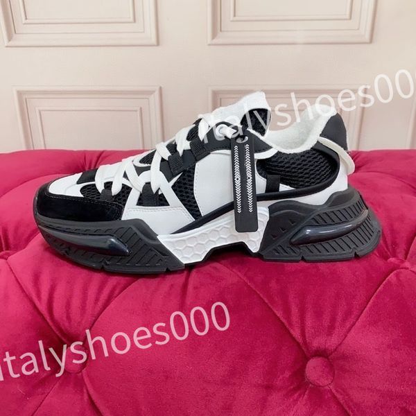 

new r casual shoes woman shoe leather lace up men fashion platform sneakers white black mens womens