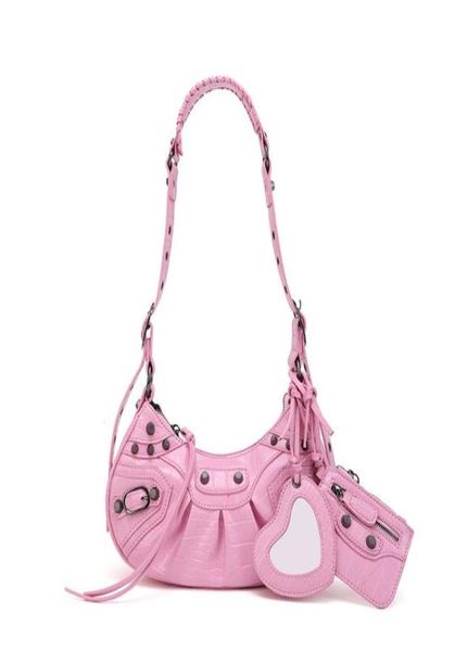 

evening bags gnazhee y2k brand black gothic white fashion pink rivets crossbody shoulder purse women underarm 2211297948776