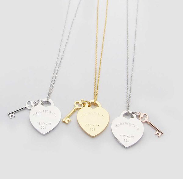 

designer necklace luxury necklace jewlery designer for women womens pendant necklaces heart shaped green drop necklaces stainless steel jewe, Silver