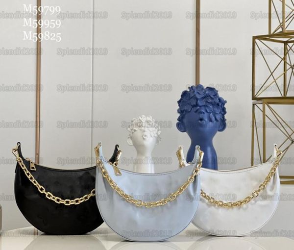 

22ss over the moon handbag prefall22 crescent bag half moon chain shoulder bags crossbody nano monograms embroidery underarm bag m7825512