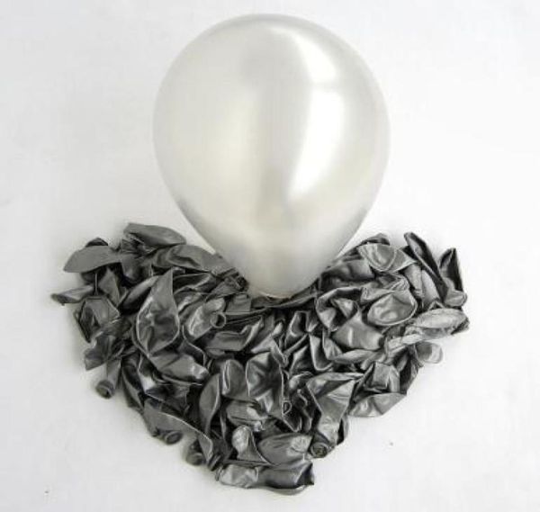 

100 pcs silver color latex balloons 100 pcs stick cup inflator pump party decoration5765862