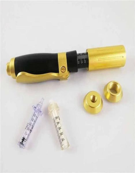 

needle injector two heads hyaluron pen for meso injection for lip filler enhance lip removal wrinkle beauty tool4401111, Black;white
