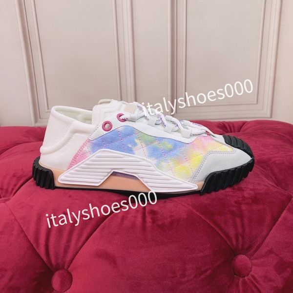 

luxury designer womens fashion sneakers lace up popular flat casual men spring autumn walking shoes white, Black