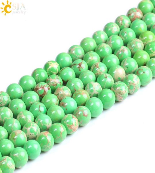 

csja 8mm emperor turquoise loose mala beads for jewelry making green gemstone round beaded bracelet necklace earring diy 48pc whol7187162, Black