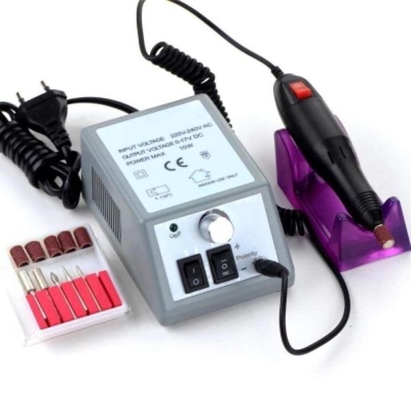 

wholeelectric nail art drill manicure set file grey nail pen machine set kit with eu plug 2809892