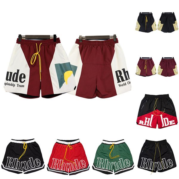 

fashion shorts men womens rhude shorts summer quick drying streetwear fitness training exercise mens short pants, White;black