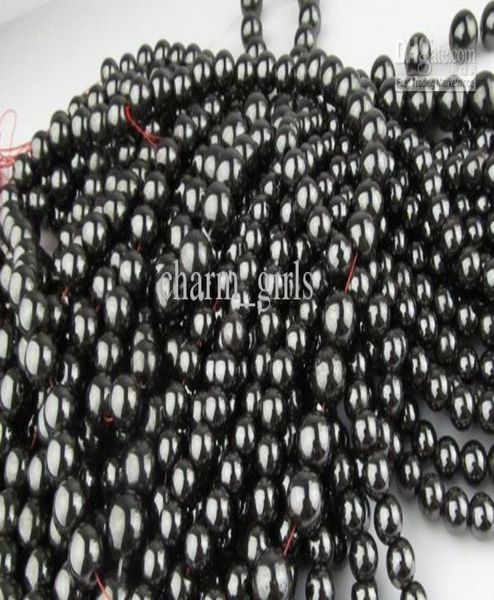 

diy bracelet necklace 300pcs hematite tungsten steel stone tiedan stone beads 6mm 8mm 10mm 12mm5182373, Black
