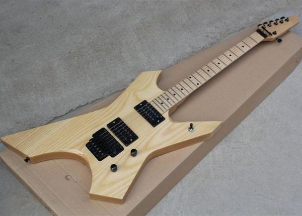 

two colors electric guitar with floyd roseashzebra wood bodycan be customized as request5696557