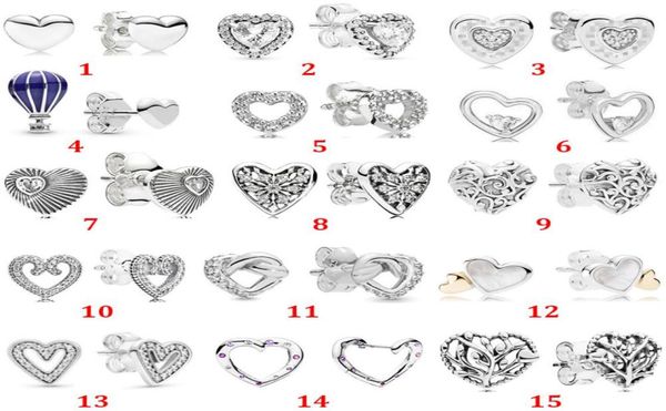 

pandora elevated heart stud earring knotted fan captured hearts pandora style earrings 925 sterling silver brincos jewelry9216296, Golden;silver