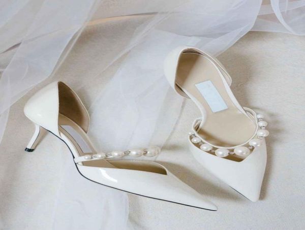 

elegant aurelie sandals shoes women pumps kittenheel pointed toe pearls embellished strap bridal wedding dress high heels eu4962419, Black