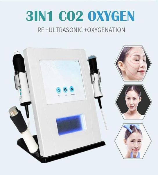 

3 in 1 oxygen spray facial wrinkle removal skin rejuvenation whitening beauty machine with co2 bubble2166489, Black;white