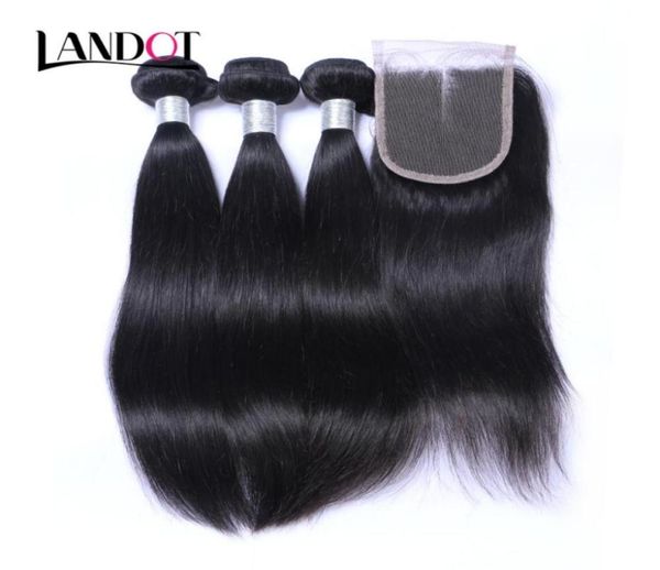 

9a malaysian virgin hair bundles with closure malaysian straight human hair weave and closures natural black color cuticle aligned3754505