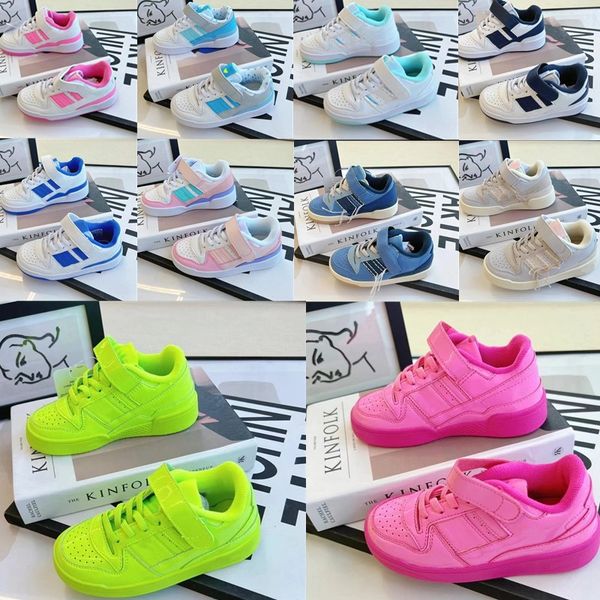 

kids shoes forum 84 children toddlers casual trainers youth sports sneakers buckle cream yellow denim blue tint easter egg designer bunny lo, Black