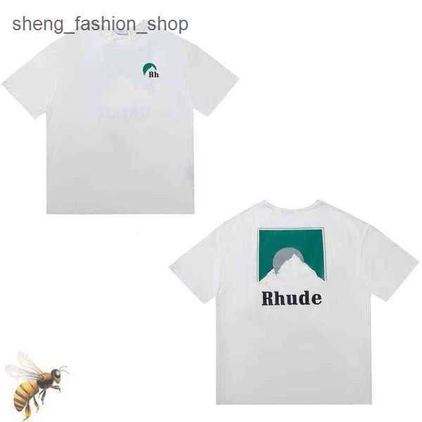 

2023 designer rhude summer men's t-shirts collection tshirt oversize tees heavy fabric couple dress t shirt 5 f1lm f1lm, White;black