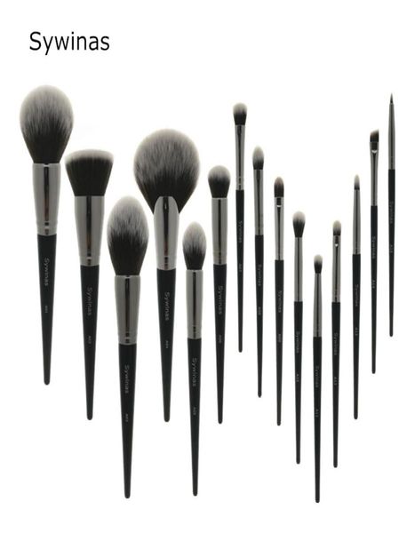 

sywinas 15pcs professional makeup brushes set blending foundation eyeshadow cosmetics contour make up brushes3758648