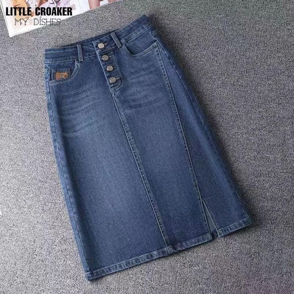 

capris jeans skirt women trend elastic high waist complimentary belt pendant aline skirt ladies allmatch denim skirts womens clothes, Black;white
