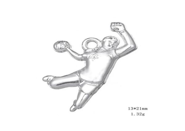 

handmade basketball player bodybuilding sports fitness charms for necklace bracelet pendant jewelry making1700384, Bronze;silver