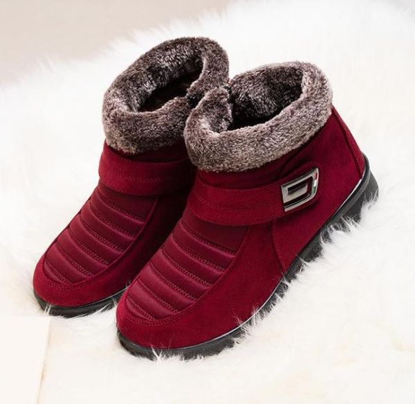 

boots 2021 women winter woman snow plush light mother zipper women039s cloth cotton botas mujer size 34427584638, Black