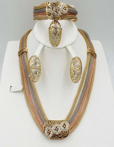 

earrings necklace fashion african jewelry sets women costume nigerian wedding set brand dubai gold color whole design3375167, Silver