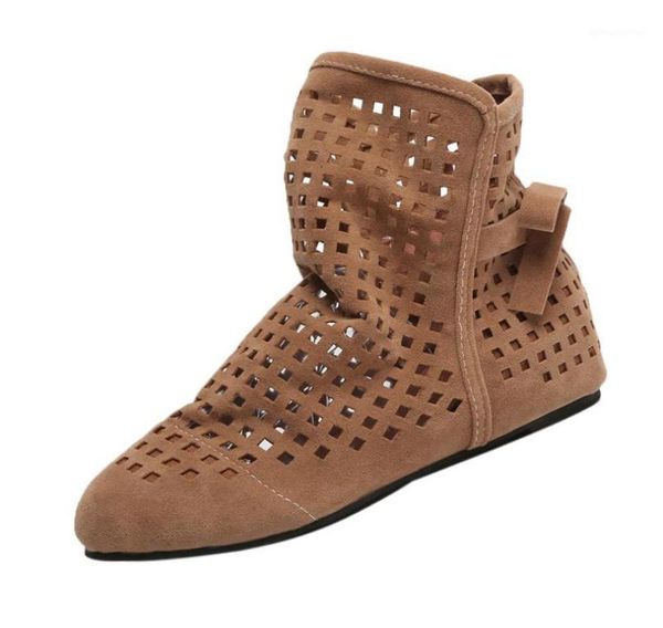 

2018 new women039s summer boots flat low hidden wedges cutout ankle boots ladies dress casual shoes cute booties15441292, Black