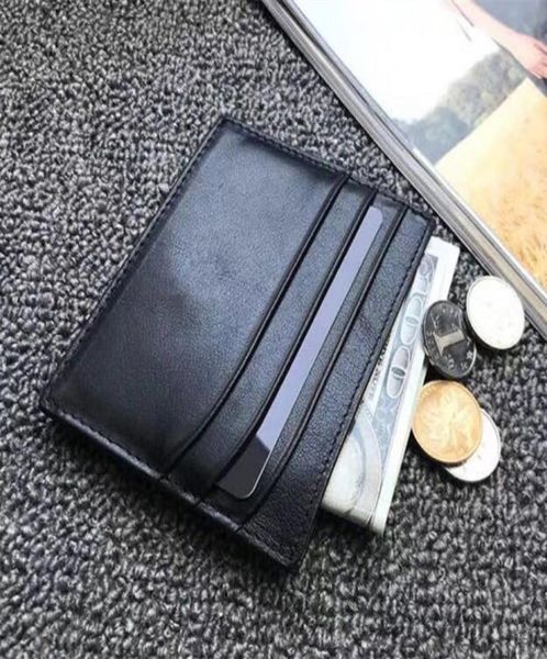 

casual men card holder ultrathin business mini purse men real leather id credit card thin bus card wallet with box3168597, Brown;gray