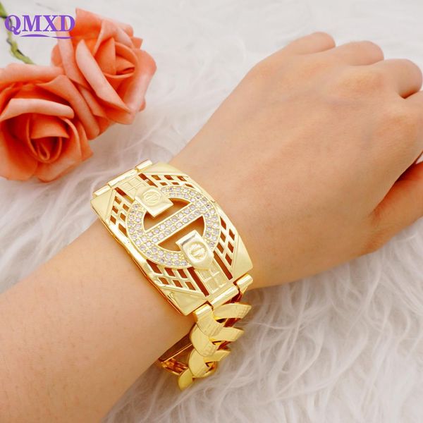 

bangle bohemian punk dubai gold color bangles bracelet adjustable open bracelets bangles for women couple bride party jewelry gifts, Black
