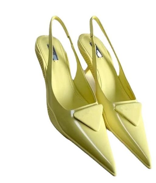 

spring pointed toe kitten heel shoes sandals women design slingback high heels women dress party pumps3452441, Black