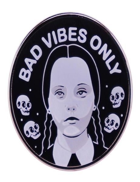 

badvibesonly wednesday addams badge fantasy comedy enamel pin6873725, Blue