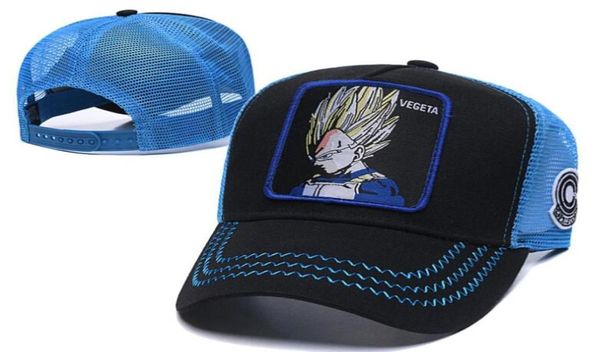 

new ball mesh hat vegeta baseball cap curved brim black blue snapback caps gorras casquette3280279, Blue;gray