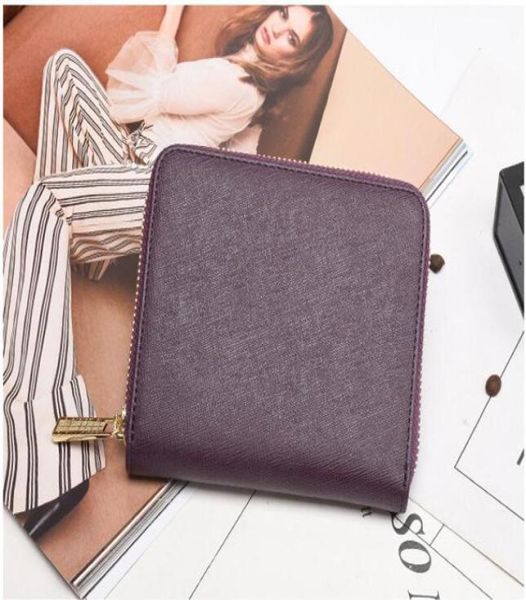 

2020 new bag lady long short wallet multicolor coin purse card holder original women classic zipper pocke wer00114991256, Red;black