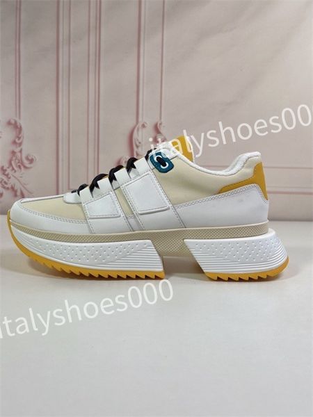 

new designer casual shoes woman shoes leather lace up men fashion platform sneakers white black mens womens