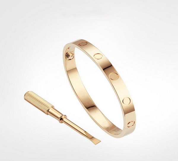 

fashion designer stone stainless steel love bracelets silver rose gold for women men bracelet couple jewelry woman bangle with bag6370383, Golden;silver