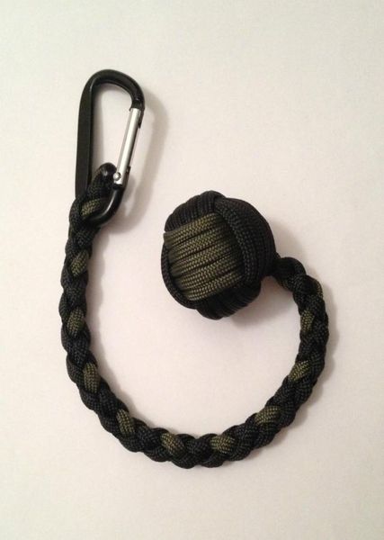 

monkey fist keychain 1quot steel ball self defense 550 paracord keychain handcrafted in china2587723, Slivery;golden