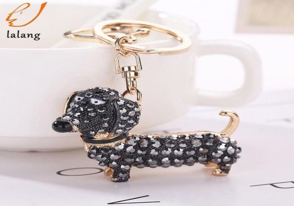 

fashion dog dachshund keychain key chain charm pendant keys holder keyring women girl gift car styling interior accessories4293820, Slivery;golden