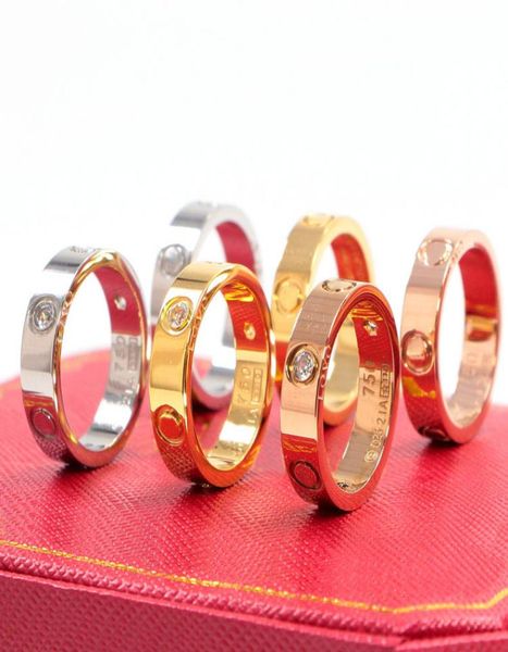 

love screw ring mens rings classic luxury designer jewelry women titanium steel alloy goldplated gold silver rose never fade not 2063583