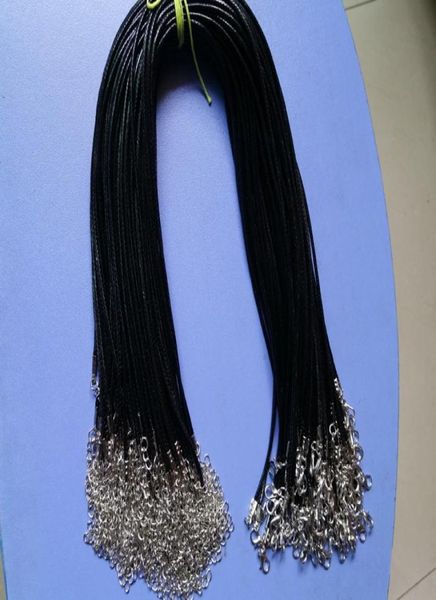 

100pcs black 15mm pu leather jewelry rope necklace lobster clasp cord for diy craft pendant necklace jewelry 20039039 2203359609, White;red