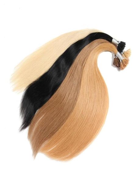 

1gr st 200g lot remy hair brazilian human hairs itip full set prebonded hair extensions pure color 1 99j red 613 natural for 6631572, Black