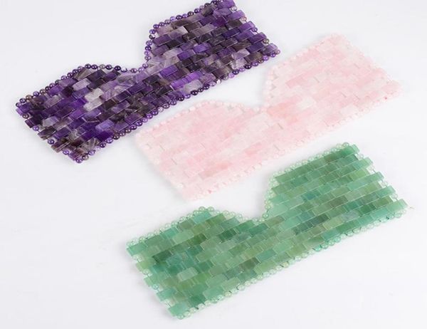 

beauty skincare tools face massager grade a natural crystal rose quartz cooling eye jade eye mask of sleep anti aging5617104