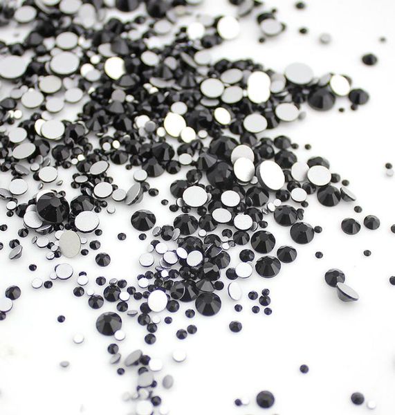 

mix sizes jet 1000pcs nail rhinestones flat back non fix glitter nail stonesdiy 3d phones decorations supplies black3315880, Silver;gold
